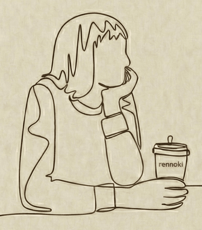 Person enjoying coffee
